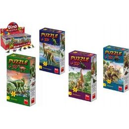 Puzzle Dinosauři 60 dílků + figurka - mix 6 druhů
