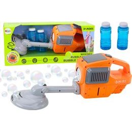 Stroj na mýdlové bubliny, sekačka na trávu, křovinořez, dvě náplně - oranžová