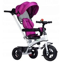 Ecotoys dětská tříkolka se stříškou růžová - nafukovací kola