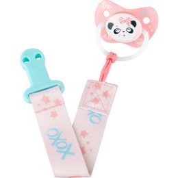 Canpol Babies Řetízek na dudlík Canpol Babies - růžová/tyrkys