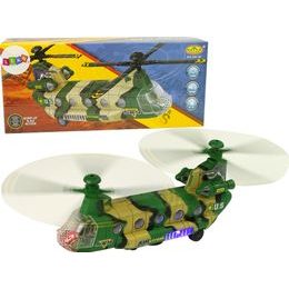 Vojenská helikoptéra na baterky - maskáčové