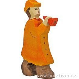 Pastýř s flétnou (série I) - biblická dřevěná postava