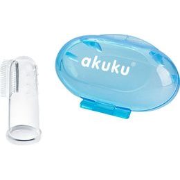 První zubní kartáček s pouzdrem Akuku modrý