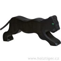 Černý levhart - dřevěné zvíře