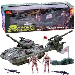 Vojenská sada s tankem a vojáčky Battle Warrior
