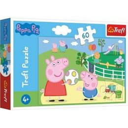 Puzzle Prasátko Peppa/Peppa Pig - Zábava s přáteli 60 dílků