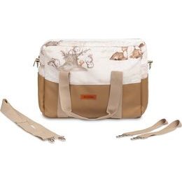 Taška na kočárek Lesní zvířátka, meruňková