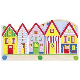 Dětský věšák ze dřeva Malé město