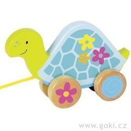 Tahací hračka ze dřeva - Želva