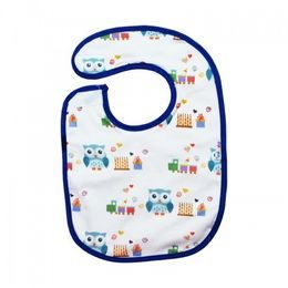 Silikonový bryndáček s kapsičkou Velryba, modrá