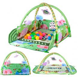 Hrací deka 3v1 se 30 míčky Game Carpet zelená