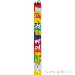 Dětský dřevěný metr - zvířátka, 100 cm