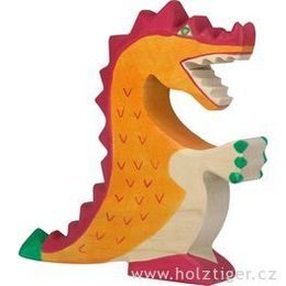 Červený drak - fantazijní dřevěná figurka