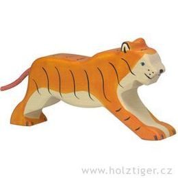 Běžící světle hnědé hříbě - zvířátko ze dřeva