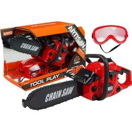Motorová pila pro děti s ochrannými brýlemi