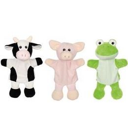 Maňásek na ruku – kravička, prasátko a žabka