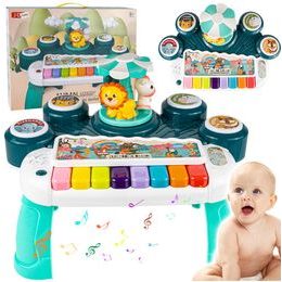 Edukační stoleček s piankem a zvuky 3v1 Animal Concert