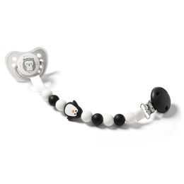 Řetízek na dudlík Natural Nursing - Tučňák - černo, bílá