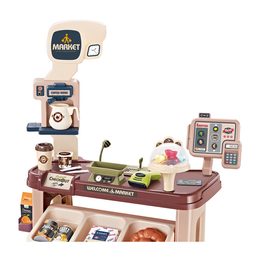 Supermarket pro děti s doplňky Express hnědý