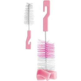 6014 SZCZOTKA Z GĄBKĄ DO MYCIA BUTELEK I SMCZKÓW 3 KOLORY BOC0601