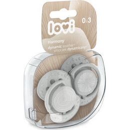 Lovi Silikonové dynamické dudlíky 0-3m, Harmony Boy - šedá