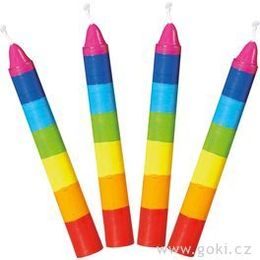 Barevné narozeninové svíčky, 10 ks