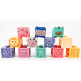 Sada měkkých kostek 12 ks + taška s přísavkami