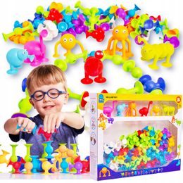 Dětské konstrukční přísavky se zvířátky 96 kusů