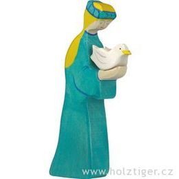 Noemova žena - ručně malovaná figurka ze dřeva