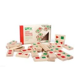 Drevené domino s geometrickými tvarmi