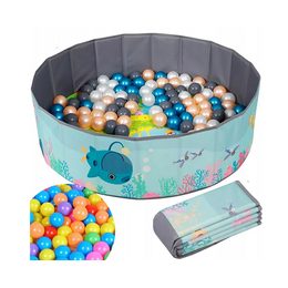 Suchý bazén s míčky 100 ks modrá velryba