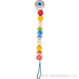 Duha s hvězdičkou - šňůra na dudlík (Heimess soft colors)