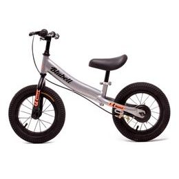 Dětské odrážedlo s nafukovacími koly 12" Rex stříbrno-černé