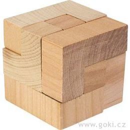 Dřevěný hlavolam - Kostka 3D