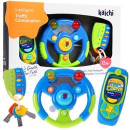Majlo Toys interaktivní volant s příslušenstvím pro nejmenší se světlem a zvukem Smart Ride