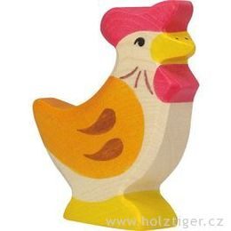 Stojící slepička - zvířátko ze dřeva
