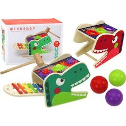 Dřevěný xylofon 2v1, Dinosaurus
