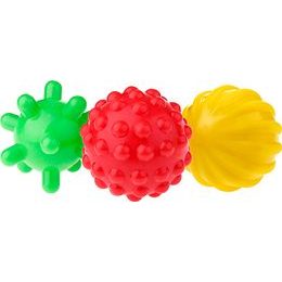 TULLO Edukační barevné míčky 3ks v balení - zelený/červený/žlutý