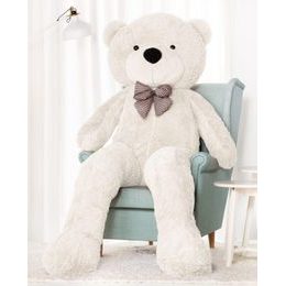 Plyšový medvěd Kvído 190 cm XXL bílý
