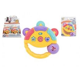 Tamburínka baby na baterie mix barev