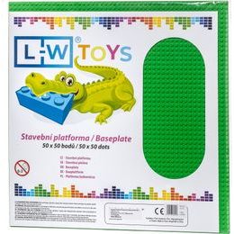 LW Toys Velká podložka na stavění 50x50 bodů zelená