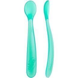 Chicco Měkká silikonová lžička, 2ks Modrá
