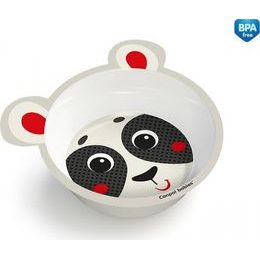 CANPObabies Melaminová miska protiskluzová s oušky HELLO LITTLE 490 ml béžová