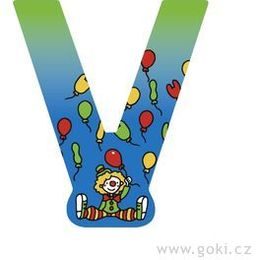 Ozdobné písmeno ze dřeva V