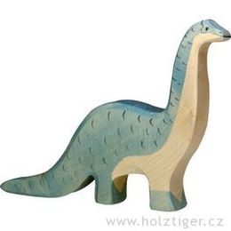 Brontosaurus - dřevěná vyřezávaná hračka