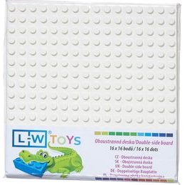 LW Toys Oboustranná deska 16 x 16 (bodů) - bílá