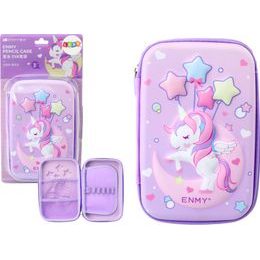 Rozkládací velký 3D penál Unicorn, fialová