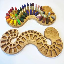 Dřevěný had - držák na voskovky a bločky