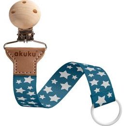 Stuha s klipem na dudlík, stříbrné hvězdy