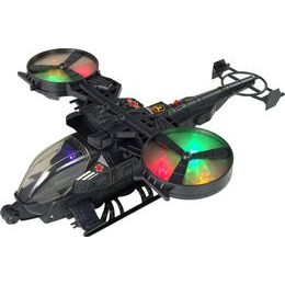 Vojenský vrtulník se světly černý